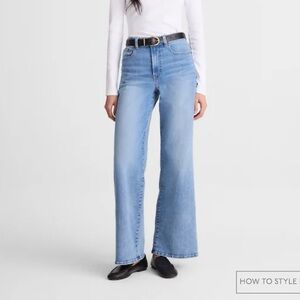 Madewell Women's Wide Leg Blue Jeans